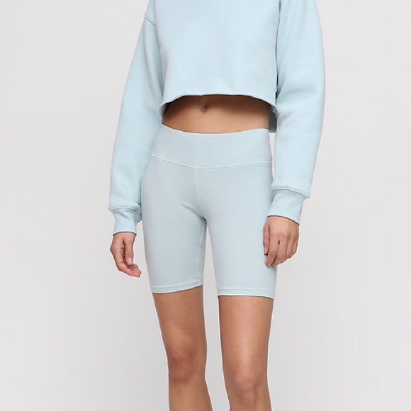 baby blue biker shorts